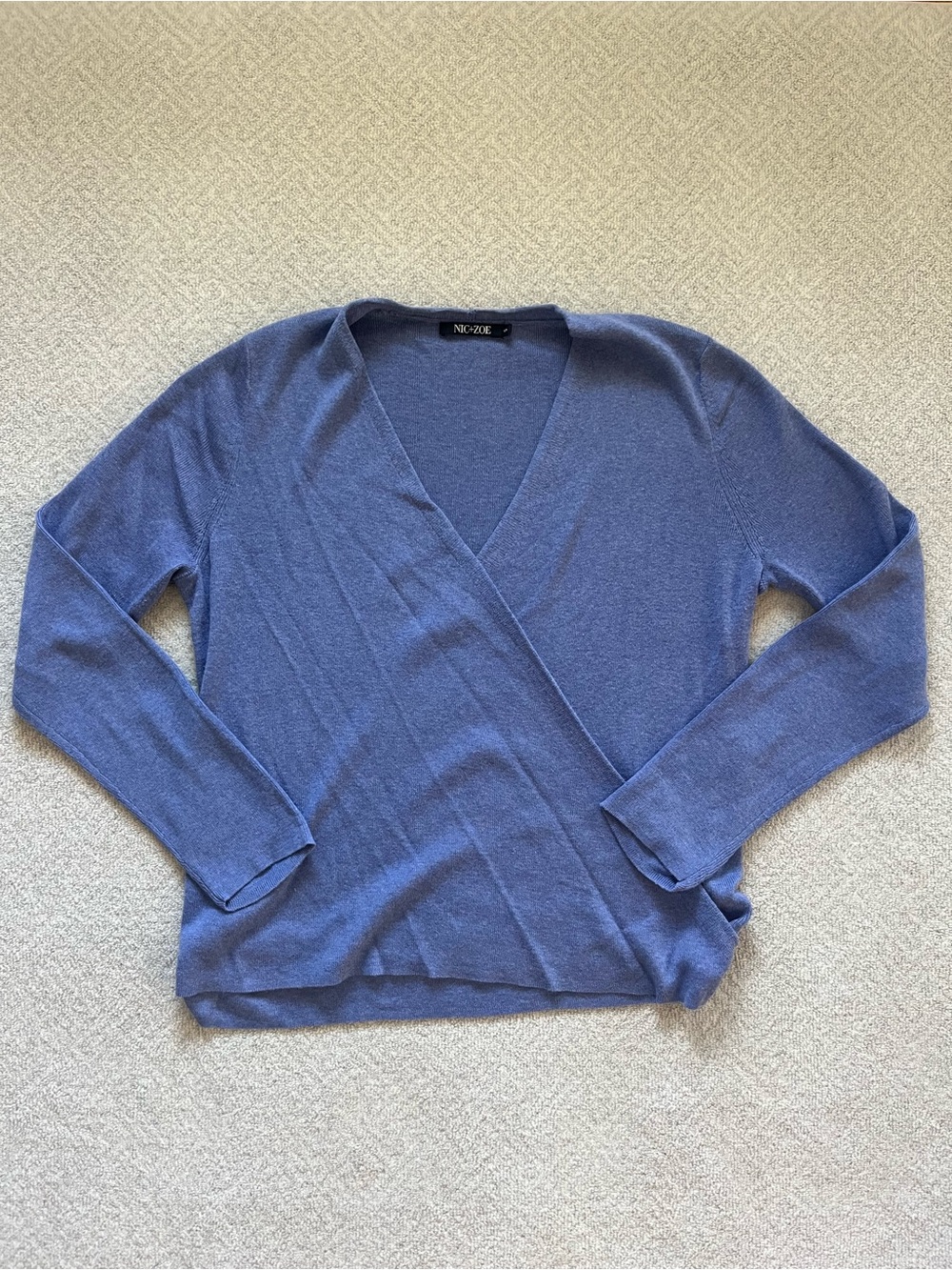 NIC+ZOE 4-Way Cardigan in Blue/Purple